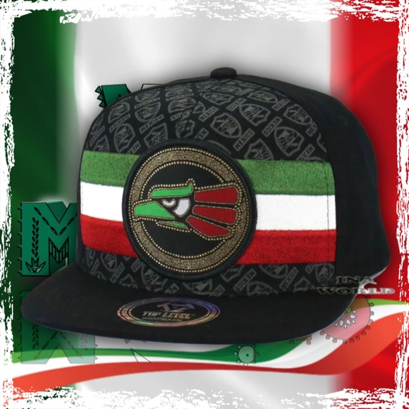 🧢🇲🇽MEXICAN Hat Hecho En Mexico Aguila Eagle Snapback Cotton Flat Bill Basebal - Picture 1 of 7
